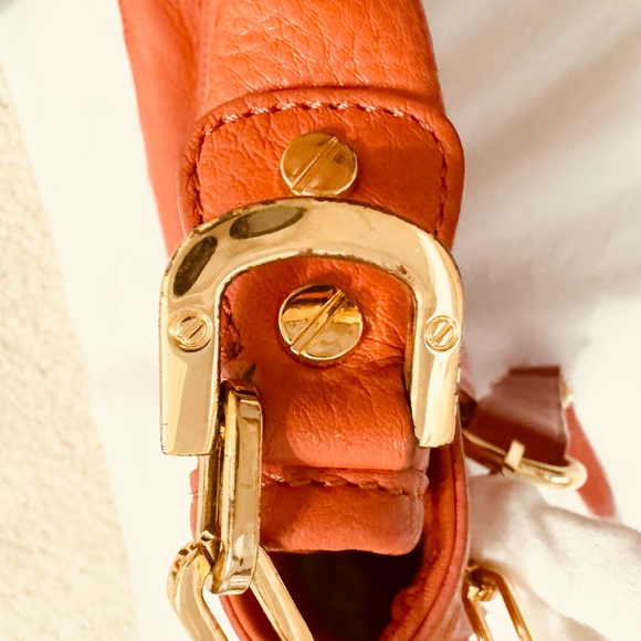 💯 Authentic Tory Burch Amanda Crossbody Handbag Orange - Picture 4 of 9
